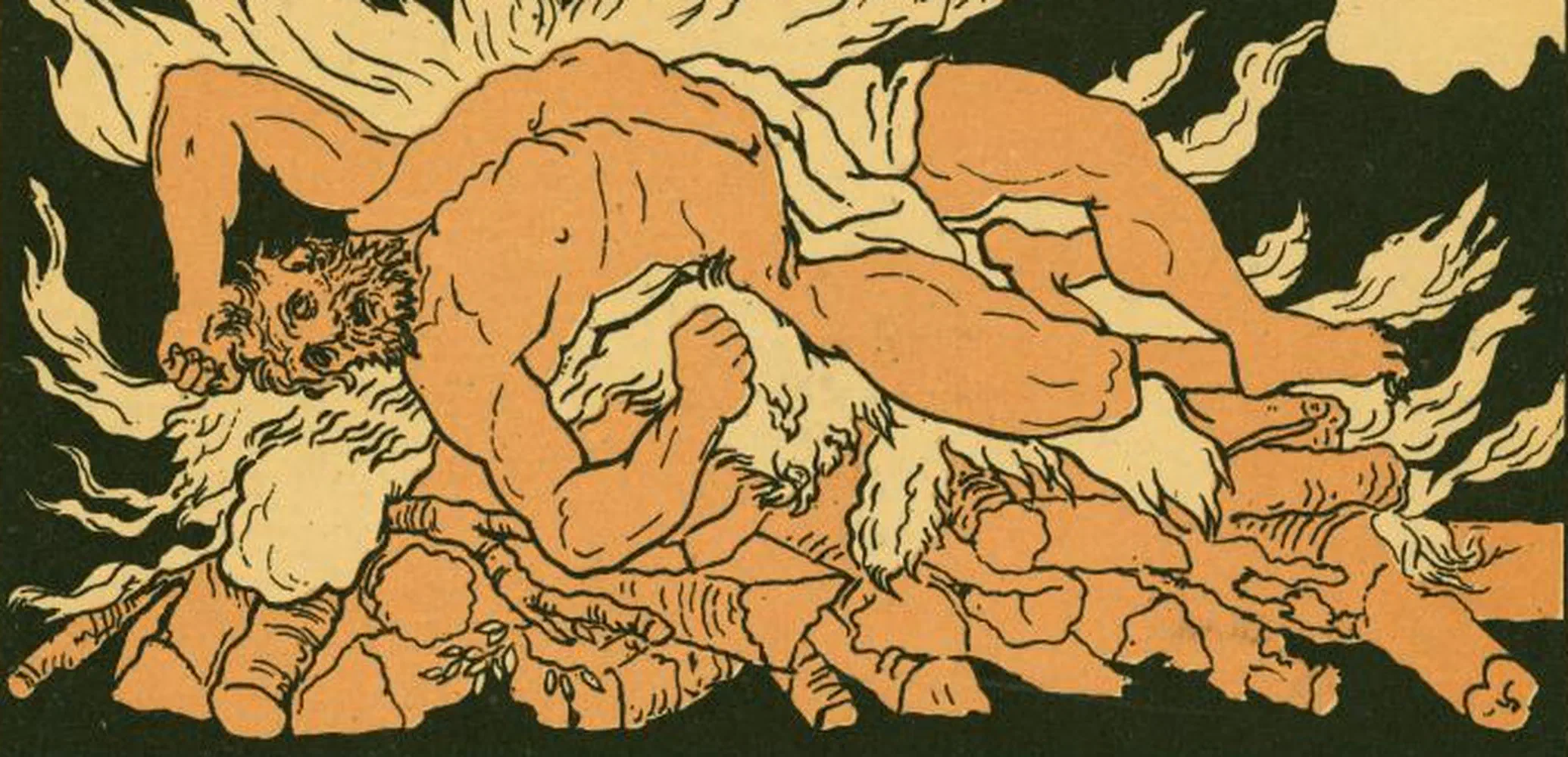 'Hercules on Mount Oeta' door John Flaxman.