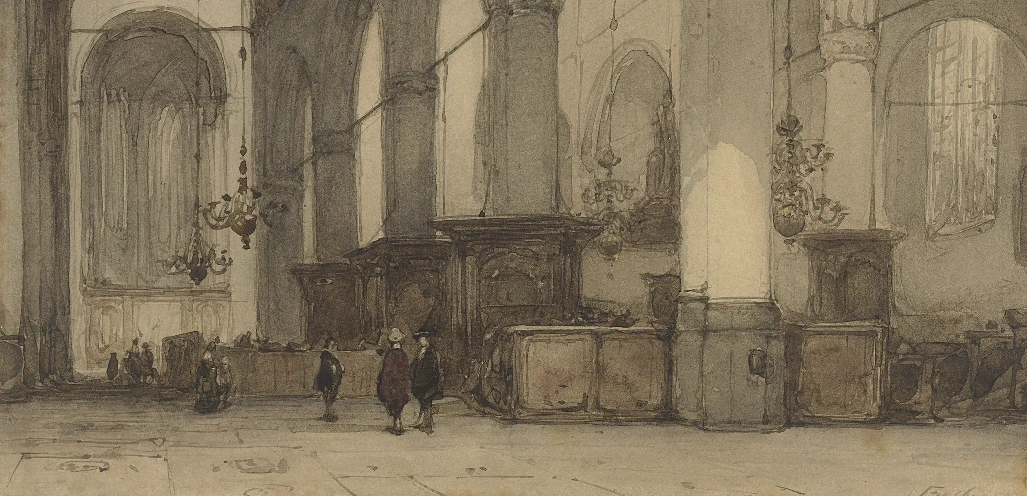 Johannes Bosboom, Kerkinterieur (ca. 1827-1891).