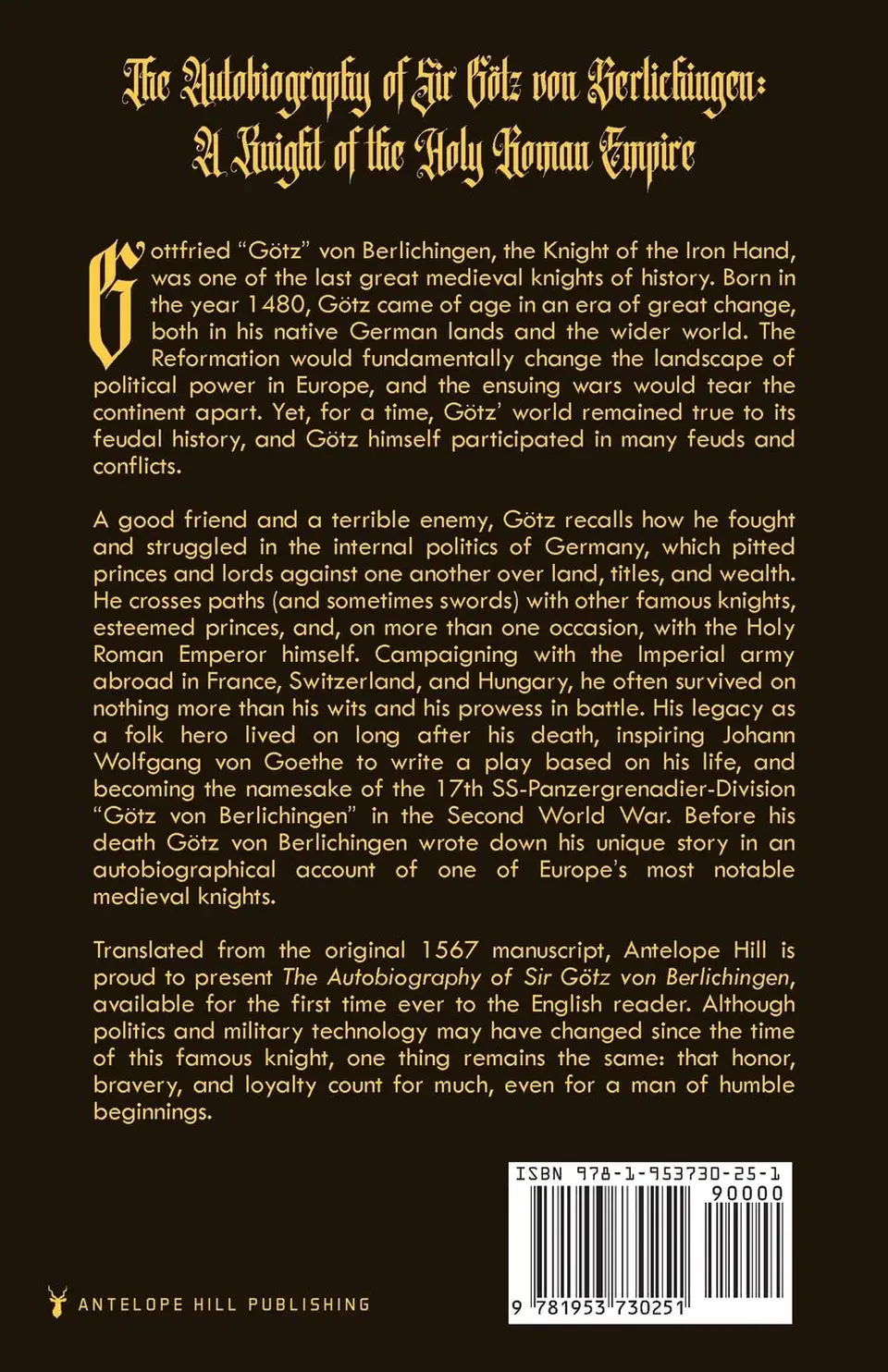 The Autobiography of Sir Götz von Berlichingen